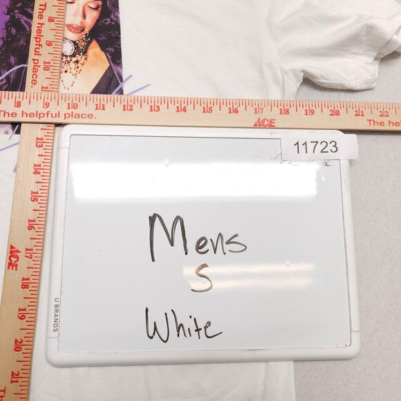 H&M AAliyah Band Crew Neck Graphic T Shirt Mens Size Small S White - Picture 7 of 9